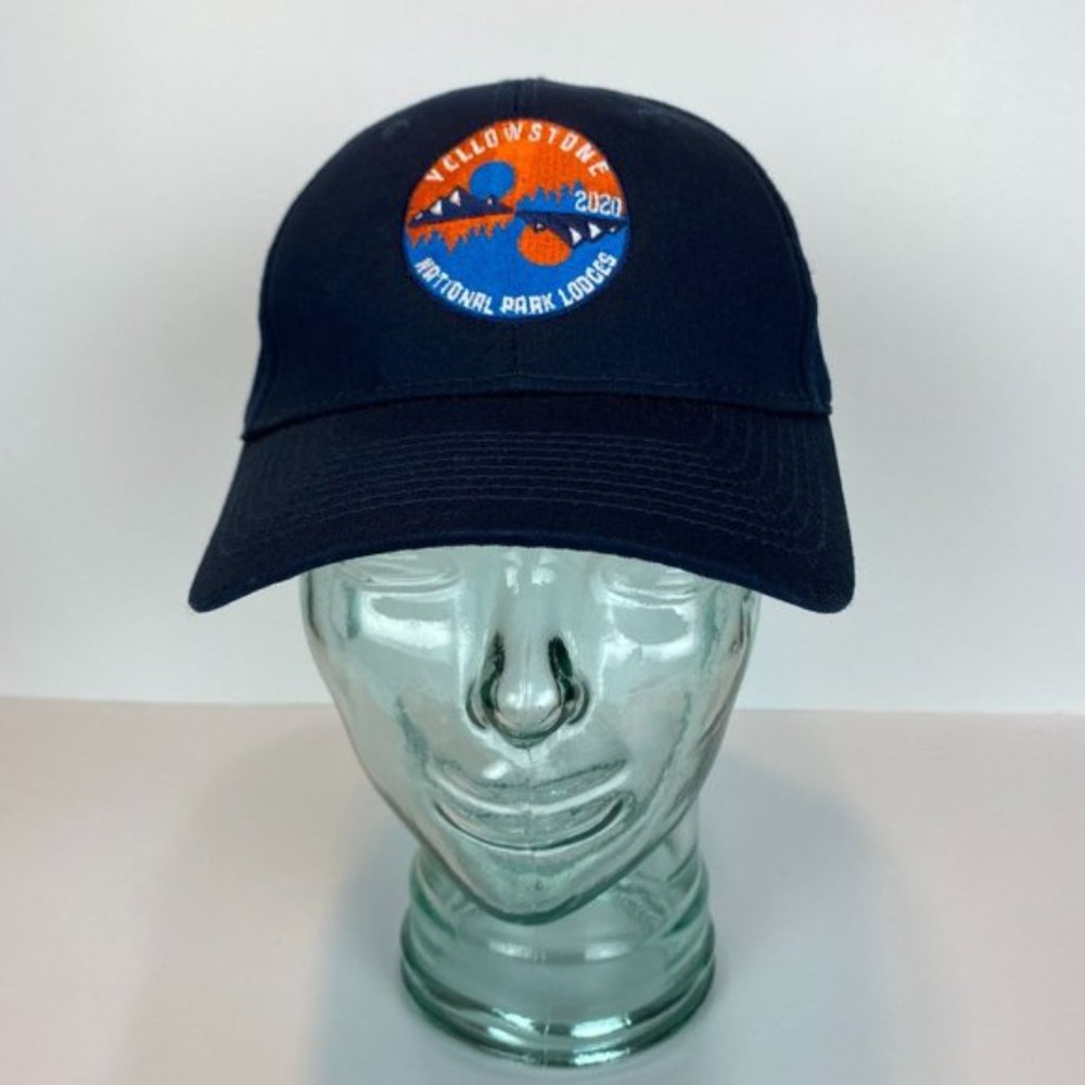 Yellowstone National Park Lodge Baseball Cap Hat Strap Back Adjustable Navy